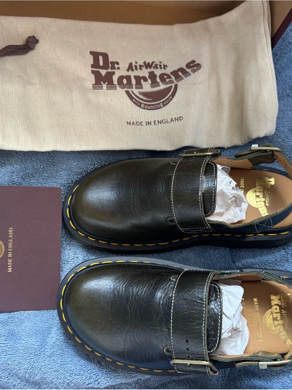 NEW JORGE made in England classic leather slingback mules